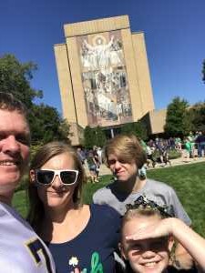 Nicholas attended University of Notre Dame Fightin Irish vs. New Mexico - NCAA Football on Sep 14th 2019 via VetTix 