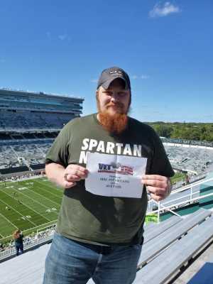 Anthony attended Michigan State Spartans vs. Arizona State - NCAA Football on Sep 14th 2019 via VetTix 