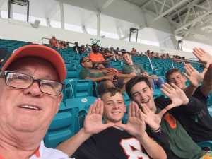 Ernest Brush attended University of Miami Hurricanes vs. Bethune-cookman - NCAA Football on Sep 14th 2019 via VetTix 