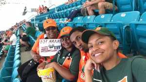 The Curry Family attended University of Miami Hurricanes vs. Bethune-cookman - NCAA Football on Sep 14th 2019 via VetTix 