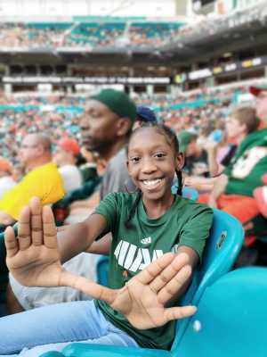 Dionne attended University of Miami Hurricanes vs. Bethune-cookman - NCAA Football on Sep 14th 2019 via VetTix 