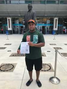 Anthony attended University of Miami Hurricanes vs. Bethune-cookman - NCAA Football on Sep 14th 2019 via VetTix 