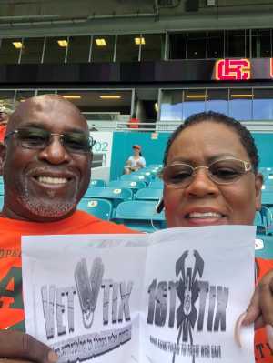 Carmen Martin attended University of Miami Hurricanes vs. Bethune-cookman - NCAA Football on Sep 14th 2019 via VetTix 