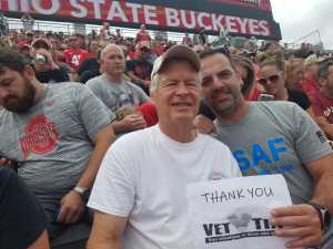 Joe attended Ohio State Buckeyes Football vs. Cincinnati Bearcats - NCAA Football on Sep 7th 2019 via VetTix 