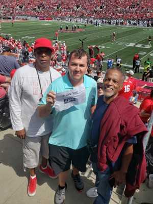 Travis attended Ohio State Buckeyes Football vs. Cincinnati Bearcats - NCAA Football on Sep 7th 2019 via VetTix 