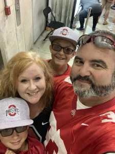 Kelly attended Ohio State Buckeyes Football vs. Cincinnati Bearcats - NCAA Football on Sep 7th 2019 via VetTix 