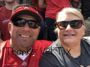 Sheila and Sean Lovell.  USAF Vets!   attended Ohio State Buckeyes Football vs. Cincinnati Bearcats - NCAA Football on Sep 7th 2019 via VetTix 
