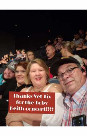Kevin attended Toby Keith W/ Kyle Parks & Jon Wolfe - Theatre at Grand Prairie - Reserved Seats on Sep 5th 2019 via VetTix 