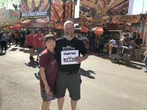 James attended Arizona State Fair - Armed Forces Day - Valid October 18th Only on Oct 18th 2019 via VetTix 