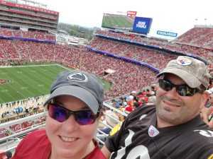 Jared and Becky attended San Francisco 49ers vs. Pittsburgh Steelers - NFL on Sep 22nd 2019 via VetTix 