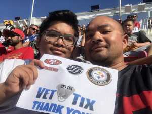 Sarom attended San Francisco 49ers vs. Pittsburgh Steelers - NFL on Sep 22nd 2019 via VetTix 