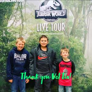 Tara attended Jurassic World Live Tour on Oct 17th 2019 via VetTix 