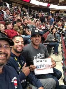 Luis Ortiz attended Arizona Coyotes vs. Vegas Golden Knights - NHL on Oct 10th 2019 via VetTix 