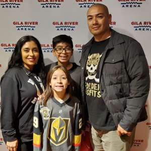 ruben attended Arizona Coyotes vs. Vegas Golden Knights - NHL on Oct 10th 2019 via VetTix 