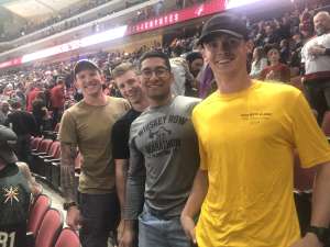 Trevor attended Arizona Coyotes vs. Vegas Golden Knights - NHL on Oct 10th 2019 via VetTix 