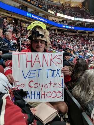 Joseph attended Arizona Coyotes vs. Vegas Golden Knights - NHL on Oct 10th 2019 via VetTix 