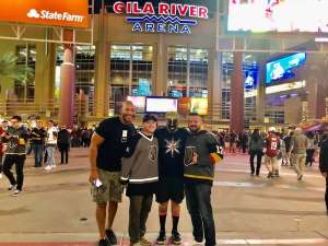 Joey attended Arizona Coyotes vs. Vegas Golden Knights - NHL on Oct 10th 2019 via VetTix 