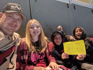 Dean attended Arizona Coyotes vs. Vegas Golden Knights - NHL on Oct 10th 2019 via VetTix 