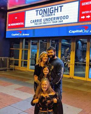 Theresa attended Carrie Underwood: the Cry Pretty Tour 360 on Oct 4th 2019 via VetTix 