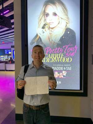 Justin attended Carrie Underwood: the Cry Pretty Tour 360 on Oct 4th 2019 via VetTix 