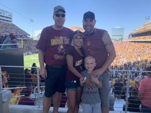 Aaron attended Arizona State University Sun Devils vs. WSU - NCAA Football on Oct 12th 2019 via VetTix 