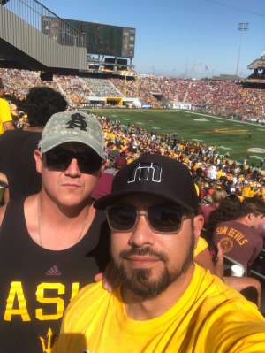 Chad attended Arizona State University Sun Devils vs. WSU - NCAA Football on Oct 12th 2019 via VetTix 