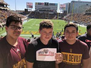 jason attended Arizona State University Sun Devils vs. WSU - NCAA Football on Oct 12th 2019 via VetTix 