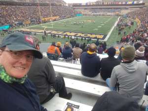 Lisa attended West Virginia Mountaineers vs. Oklahoma State - NCAA Football on Nov 23rd 2019 via VetTix 