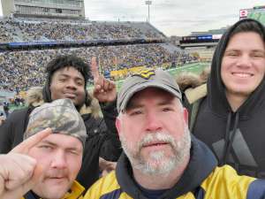 Jammie attended West Virginia Mountaineers vs. Oklahoma State - NCAA Football on Nov 23rd 2019 via VetTix 