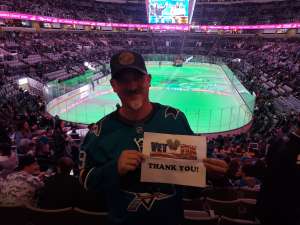 Benjamin attended San Jose Sharks vs. Nashville Predators - NHL **group Photo on the Logo** on Nov 9th 2019 via VetTix 