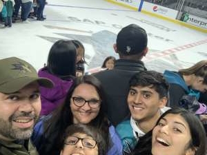 CJ Carrillo attended San Jose Sharks vs. Nashville Predators - NHL **group Photo on the Logo** on Nov 9th 2019 via VetTix 