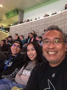 Sherwin attended San Jose Sharks vs. Nashville Predators - NHL **group Photo on the Logo** on Nov 9th 2019 via VetTix 