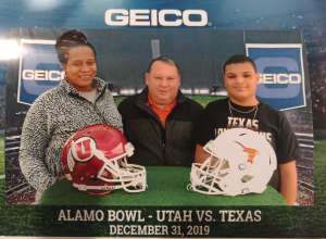 Keith attended 2019 Valero Alamo Bowl: Utah Utes vs. Texas Longhorns on Dec 31st 2019 via VetTix 