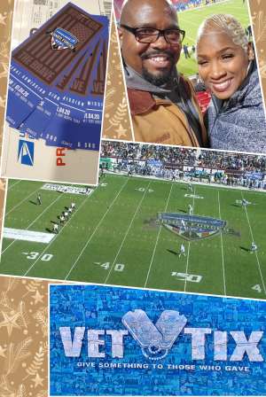 SSgt Cuffie attended 2020 Armed Forces Bowl: Tulane Green Wave vs. Southern Miss Golden Eagles on Jan 4th 2020 via VetTix 
