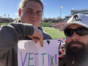 Aaron attended 2019 First Responder Bowl: Western Kentucky Hilltoppers vs. Western Michigan Broncos on Dec 30th 2019 via VetTix 