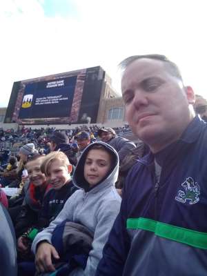 Brad attended Notre Dame Fighting Irish vs. Virginia Tech - NCAA Football on Nov 2nd 2019 via VetTix 