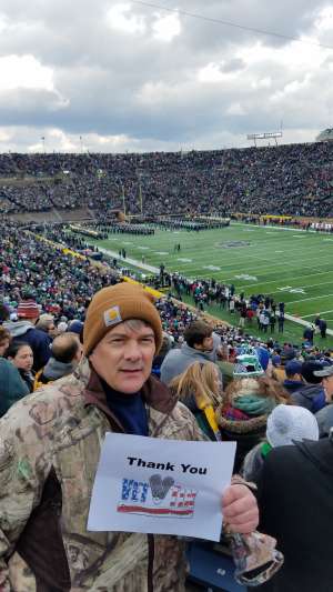 GARY attended Notre Dame Fighting Irish vs. Virginia Tech - NCAA Football on Nov 2nd 2019 via VetTix 