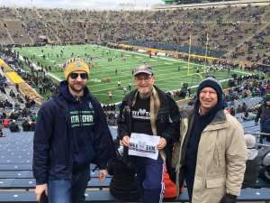 Richard attended Notre Dame Fighting Irish vs. Virginia Tech - NCAA Football on Nov 2nd 2019 via VetTix 