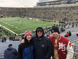 Dominick attended Notre Dame Fighting Irish vs. Virginia Tech - NCAA Football on Nov 2nd 2019 via VetTix 