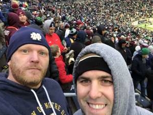 Robert attended Notre Dame Fighting Irish vs. Virginia Tech - NCAA Football on Nov 2nd 2019 via VetTix 