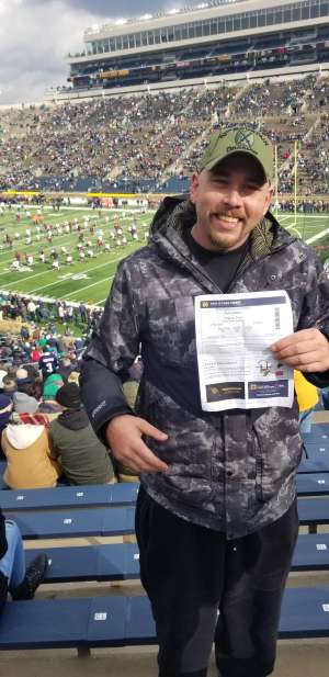 kevan attended Notre Dame Fighting Irish vs. Virginia Tech - NCAA Football on Nov 2nd 2019 via VetTix 