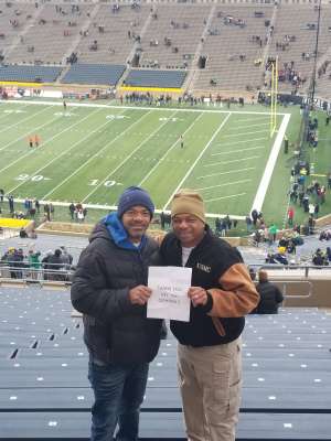 Dallas attended Notre Dame Fighting Irish vs. Virginia Tech - NCAA Football on Nov 2nd 2019 via VetTix 
