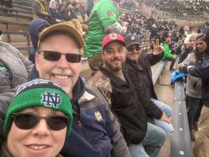 Jamie attended Notre Dame Fighting Irish vs. Virginia Tech - NCAA Football on Nov 2nd 2019 via VetTix 