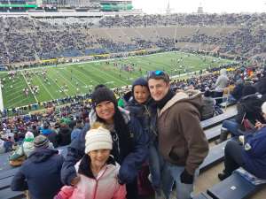 David attended Notre Dame Fighting Irish vs. Virginia Tech - NCAA Football on Nov 2nd 2019 via VetTix 