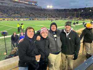 Anthony attended Notre Dame Fighting Irish vs. Virginia Tech - NCAA Football on Nov 2nd 2019 via VetTix 