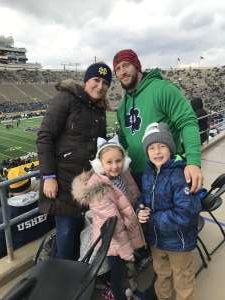Adam attended Notre Dame Fighting Irish vs. Virginia Tech - NCAA Football on Nov 2nd 2019 via VetTix 