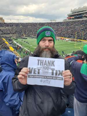 Shawn attended Notre Dame Fighting Irish vs. Virginia Tech - NCAA Football on Nov 2nd 2019 via VetTix 