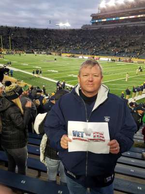 Jon attended Notre Dame Fighting Irish vs. Virginia Tech - NCAA Football on Nov 2nd 2019 via VetTix 