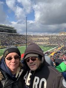 Robert attended Notre Dame Fighting Irish vs. Virginia Tech - NCAA Football on Nov 2nd 2019 via VetTix 