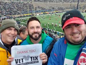 Brandon attended Notre Dame Fighting Irish vs. Virginia Tech - NCAA Football on Nov 2nd 2019 via VetTix 